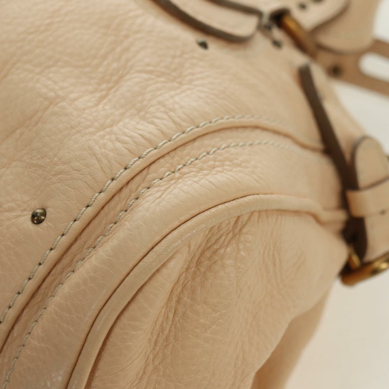 【日本直送】Chloe Paddington 手提包 皮革 米色 金色銀色 正品 am11351SAV-16