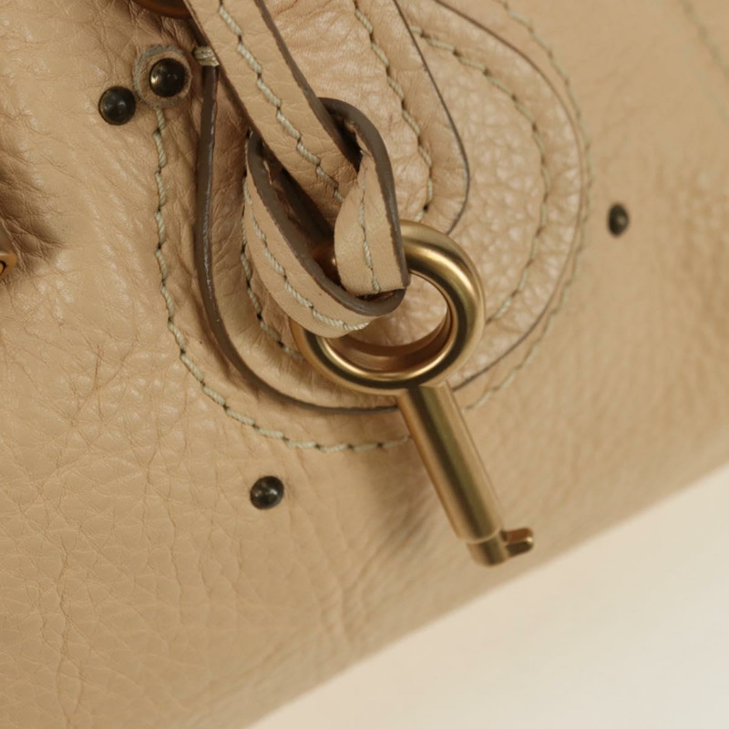 【日本直送】Chloe Paddington 手提包 皮革 米色 金色銀色 正品 am11351SAV-18