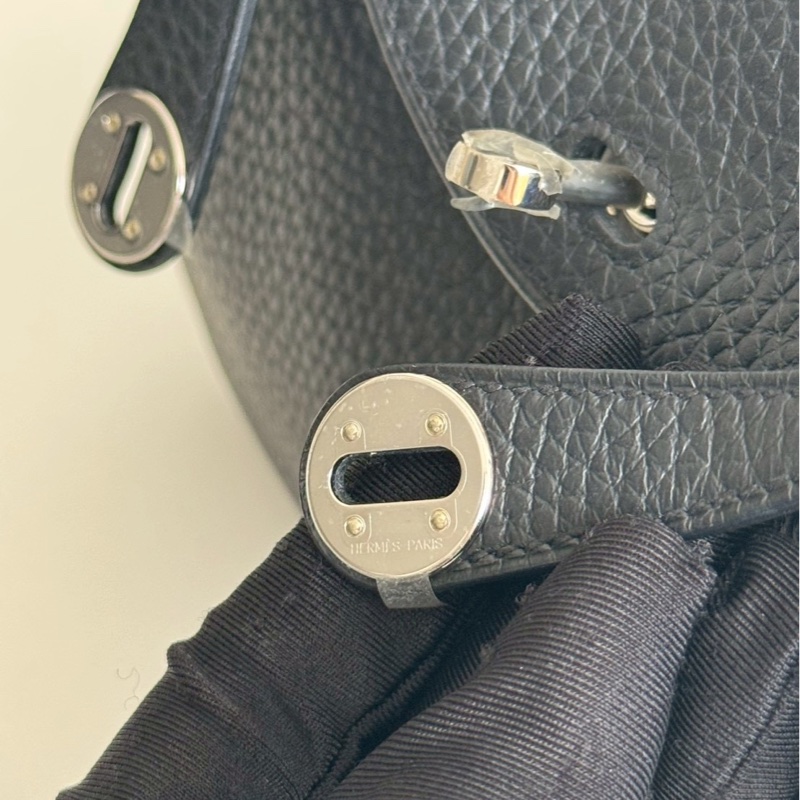 閒置新🆕 全配有購證🙌🏻 Hermès 愛馬仕 Mini Lindy 黑色銀釦二代-14