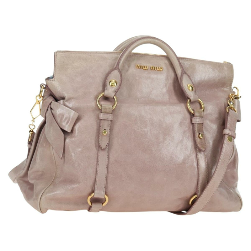 【日本直送】Miu Miu Matelasse 手提包 皮革 2way 粉紅金配色 正品 yk20248SAM-0