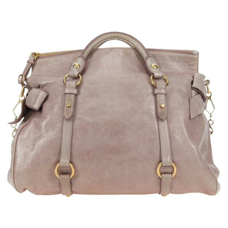 【日本直送】Miu Miu Matelasse 手提包 皮革 2way 粉紅金配色 正品 yk20248SAM-1