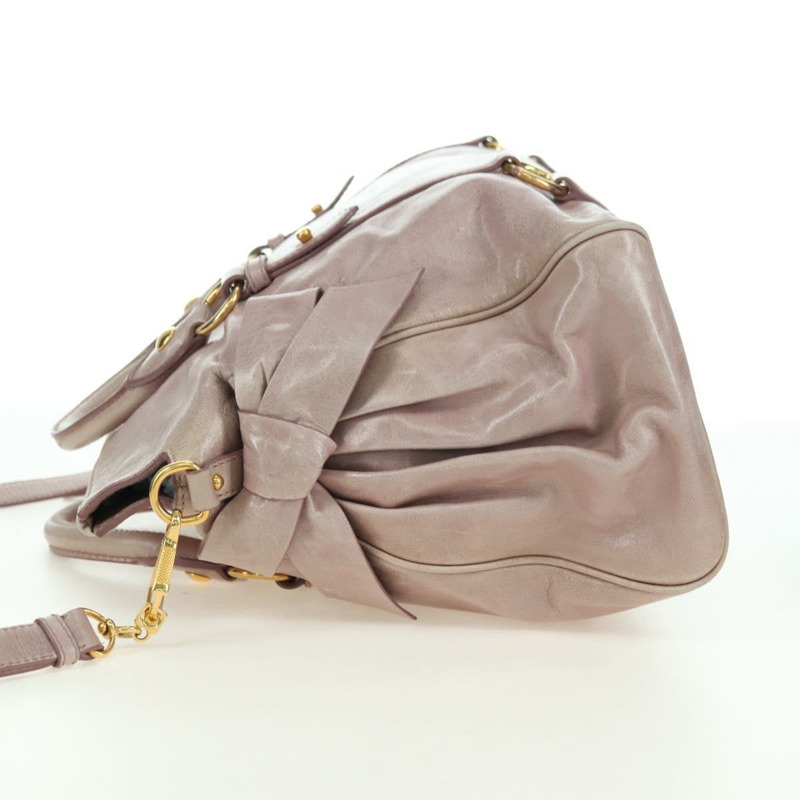 【日本直送】Miu Miu Matelasse 手提包 皮革 2way 粉紅金配色 正品 yk20248SAM-2