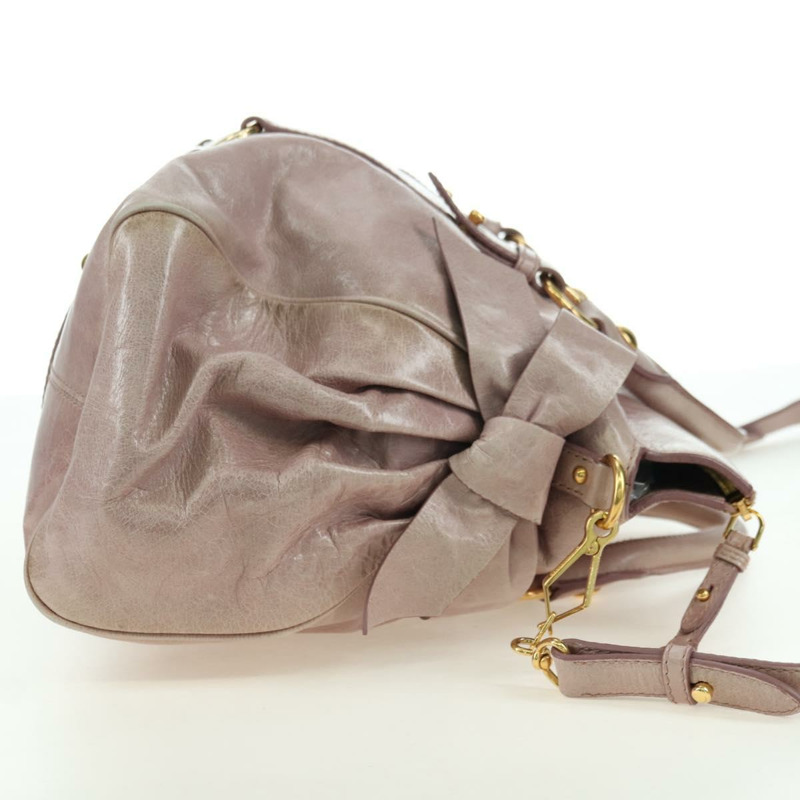 【日本直送】Miu Miu Matelasse 手提包 皮革 2way 粉紅金配色 正品 yk20248SAM-3