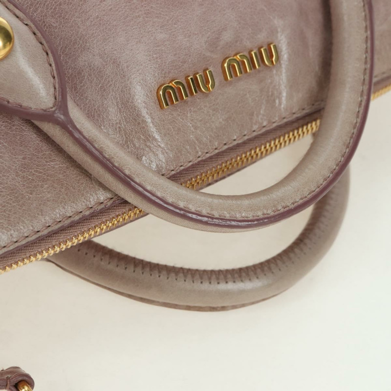 【日本直送】Miu Miu Matelasse 手提包 皮革 2way 粉紅金配色 正品 yk20248SAM-6