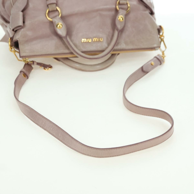 【日本直送】Miu Miu Matelasse 手提包 皮革 2way 粉紅金配色 正品 yk20248SAM-7