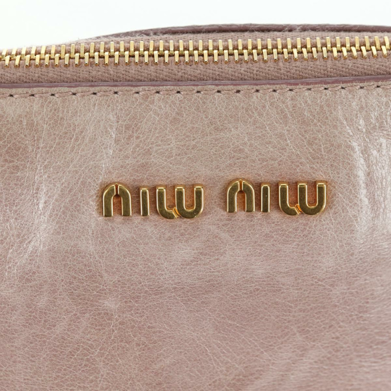 【日本直送】Miu Miu Matelasse 手提包 皮革 2way 粉紅金配色 正品 yk20248SAM-18