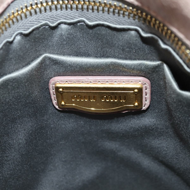【日本直送】Miu Miu Matelasse 手提包 皮革 2way 粉紅金配色 正品 yk20248SAM-19