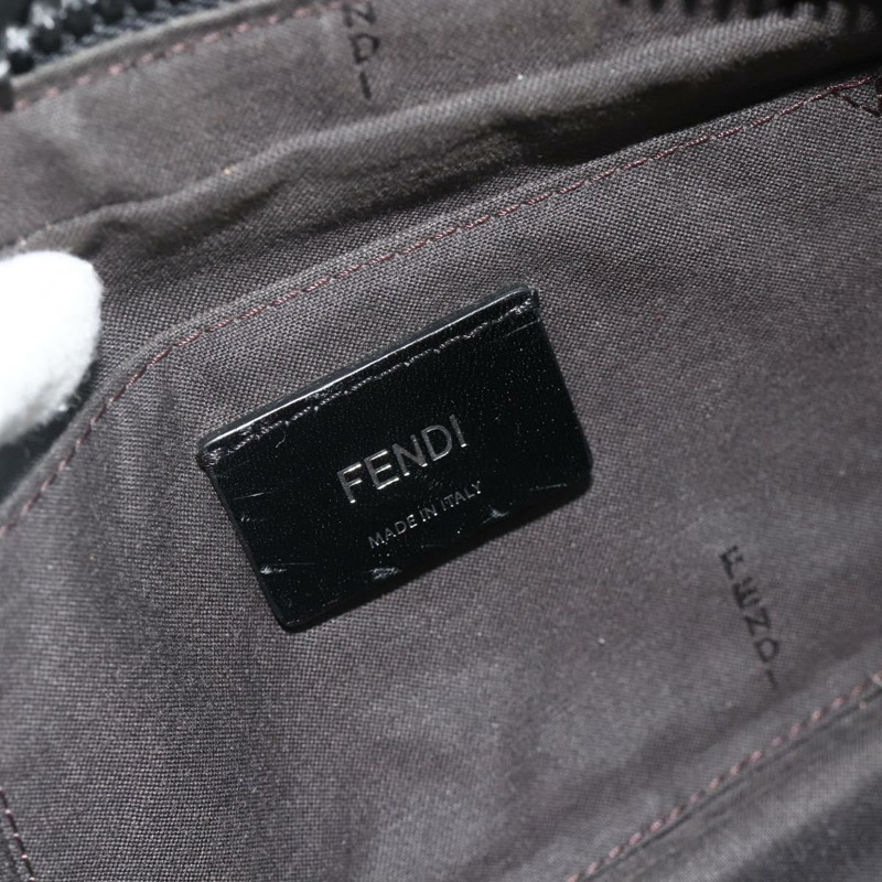 【日本直送】FENDI Zucca 帆布身體包黑色銀色正品 ka3874M-17