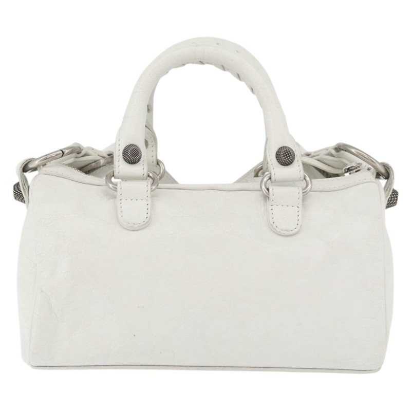 【日本直送】BALENCIAGA Lucagol XS 迷你旅行包 皮革 兩用 白色 743356 正品 ka3870SAV-1