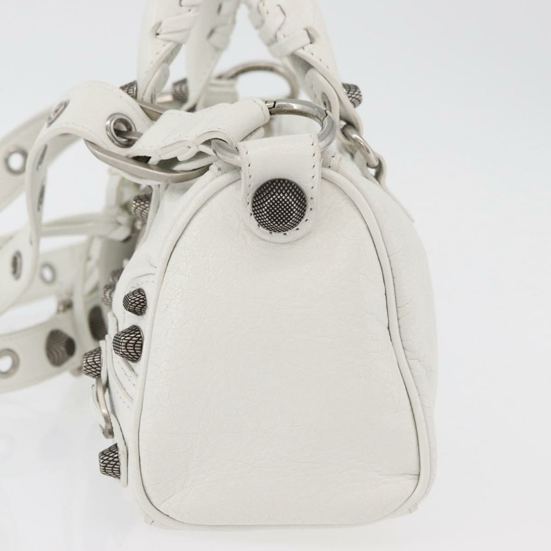 【日本直送】BALENCIAGA Lucagol XS 迷你旅行包 皮革 兩用 白色 743356 正品 ka3870SAV-2