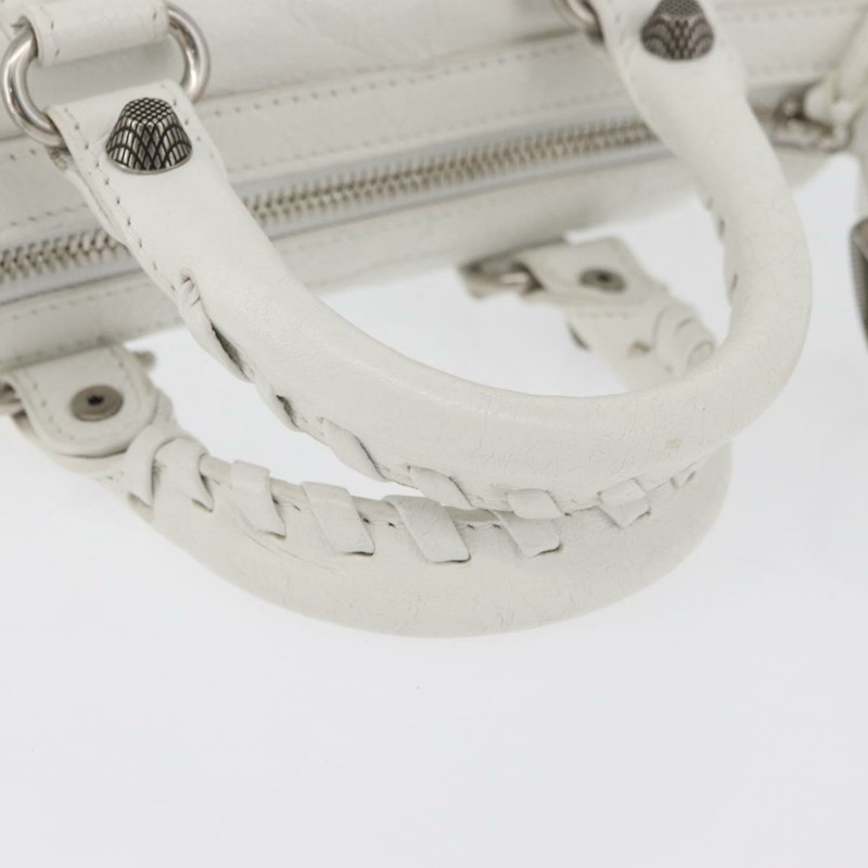 【日本直送】BALENCIAGA Lucagol XS 迷你旅行包 皮革 兩用 白色 743356 正品 ka3870SAV-6