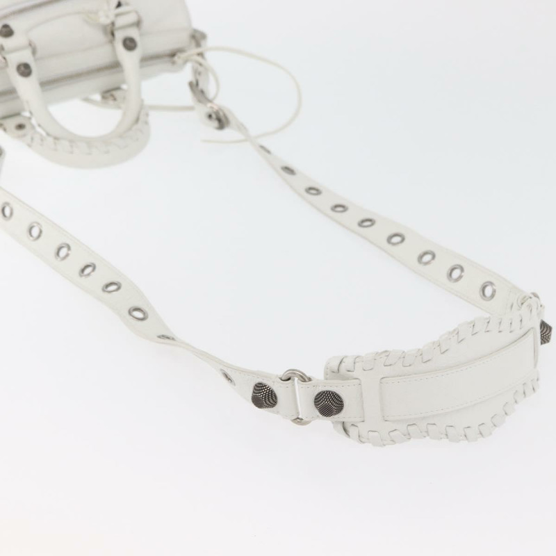 【日本直送】BALENCIAGA Lucagol XS 迷你旅行包 皮革 兩用 白色 743356 正品 ka3870SAV-8