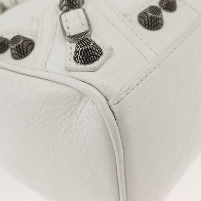【日本直送】BALENCIAGA Lucagol XS 迷你旅行包 皮革 兩用 白色 743356 正品 ka3870SAV-9