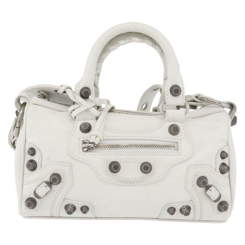 【日本直送】BALENCIAGA Lucagol XS 迷你旅行包 皮革 兩用 白色 743356 正品 ka3870SAV-12