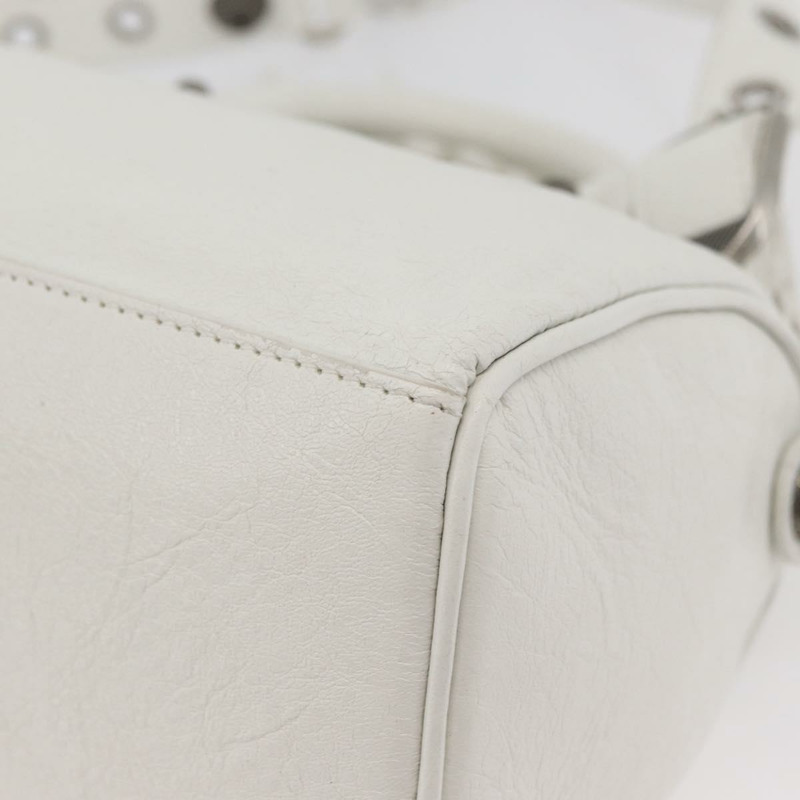 【日本直送】BALENCIAGA Lucagol XS 迷你旅行包 皮革 兩用 白色 743356 正品 ka3870SAV-16