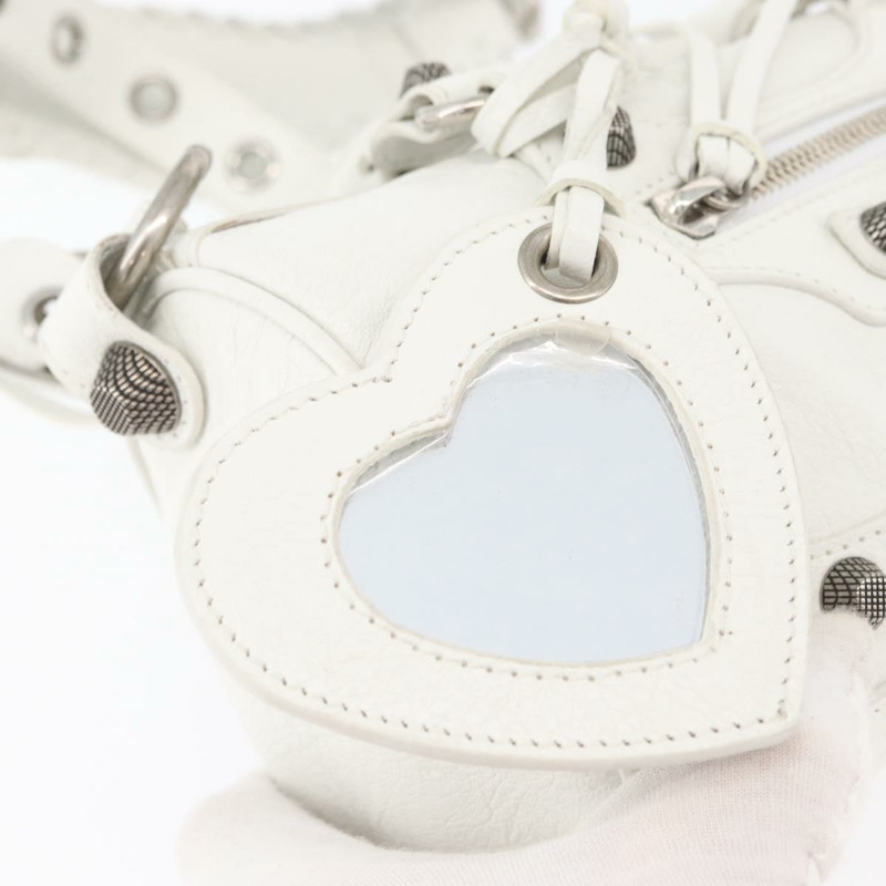 【日本直送】BALENCIAGA Lucagol XS 迷你旅行包 皮革 兩用 白色 743356 正品 ka3870SAV-17