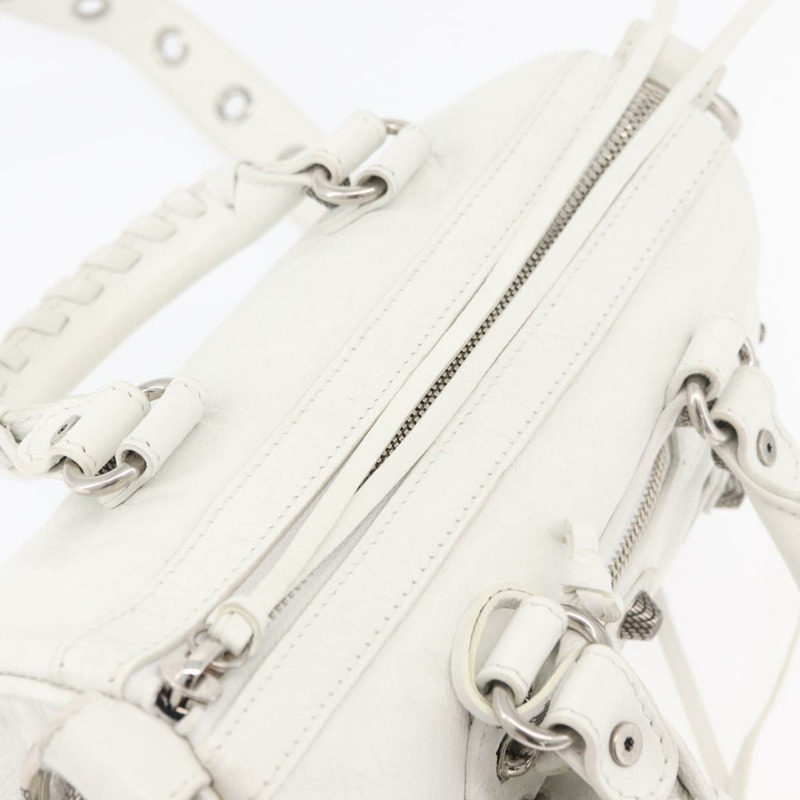 【日本直送】BALENCIAGA Lucagol XS 迷你旅行包 皮革 兩用 白色 743356 正品 ka3870SAV-19