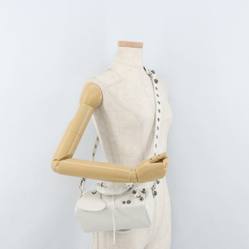 【日本直送】BALENCIAGA Lucagol XS 迷你旅行包 皮革 兩用 白色 743356 正品 ka3870SAV-26