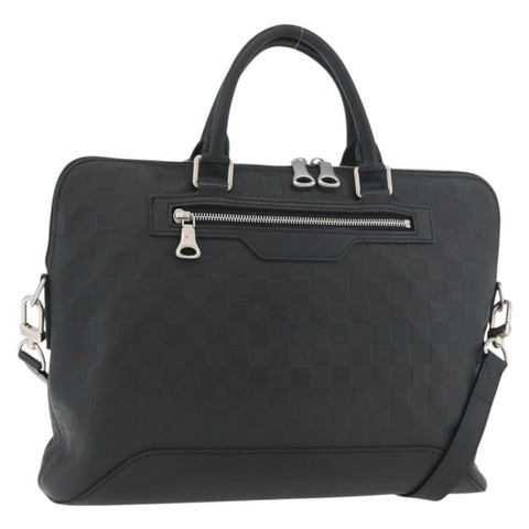路易威登 Damier Infini Avenue 商務包 黑色瑪瑙色 N41019 正品 ka3855A