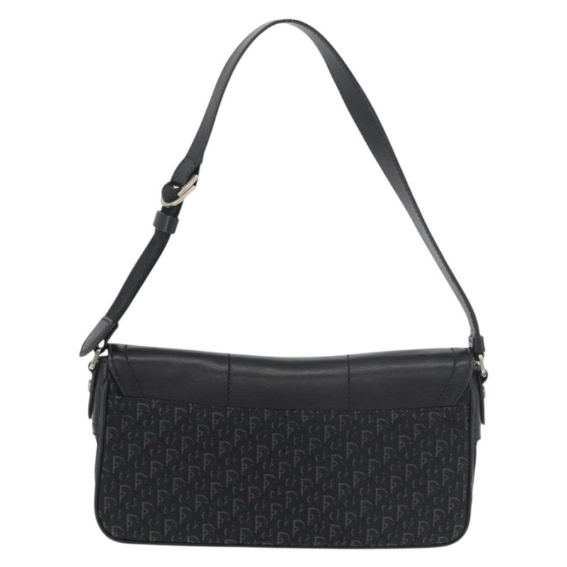 【日本直送】Christian Dior Trotter帆布肩背包 黑色 銀色 正品 176057A-1