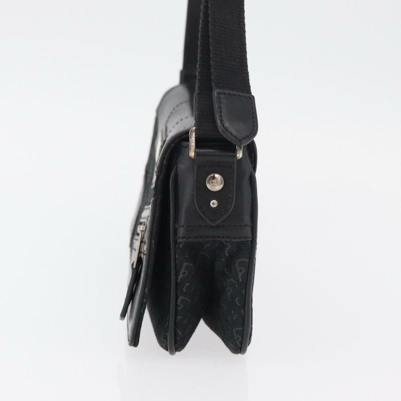 【日本直送】Christian Dior Trotter帆布肩背包 黑色 銀色 正品 176057A-2