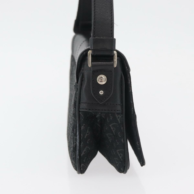 【日本直送】Christian Dior Trotter帆布肩背包 黑色 銀色 正品 176057A-3