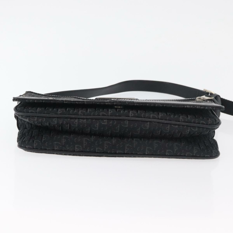 【日本直送】Christian Dior Trotter帆布肩背包 黑色 銀色 正品 176057A-4