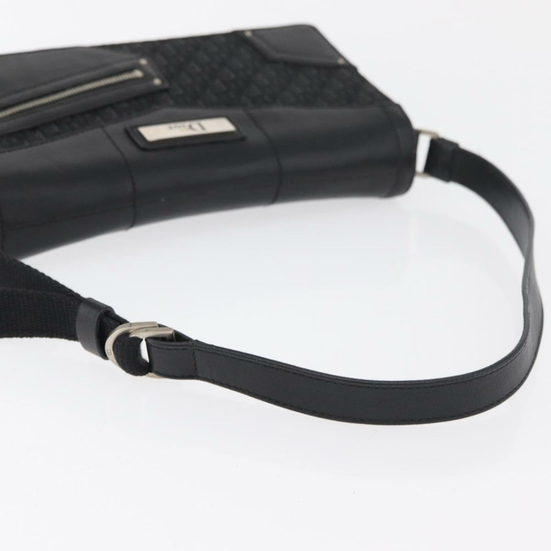 【日本直送】Christian Dior Trotter帆布肩背包 黑色 銀色 正品 176057A-6