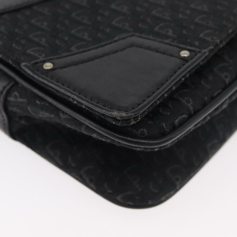 【日本直送】Christian Dior Trotter帆布肩背包 黑色 銀色 正品 176057A-7