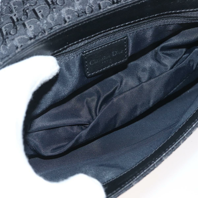 【日本直送】Christian Dior Trotter帆布肩背包 黑色 銀色 正品 176057A-10