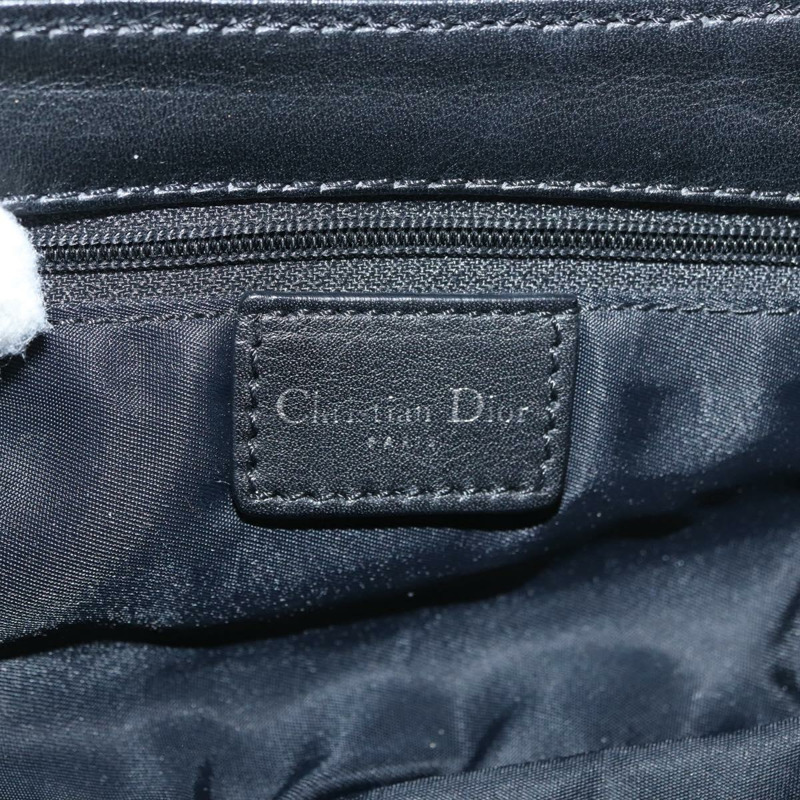 【日本直送】Christian Dior Trotter帆布肩背包 黑色 銀色 正品 176057A-18