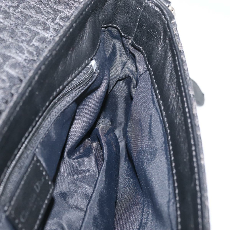 【日本直送】Christian Dior Trotter帆布肩背包 黑色 銀色 正品 176057A-19