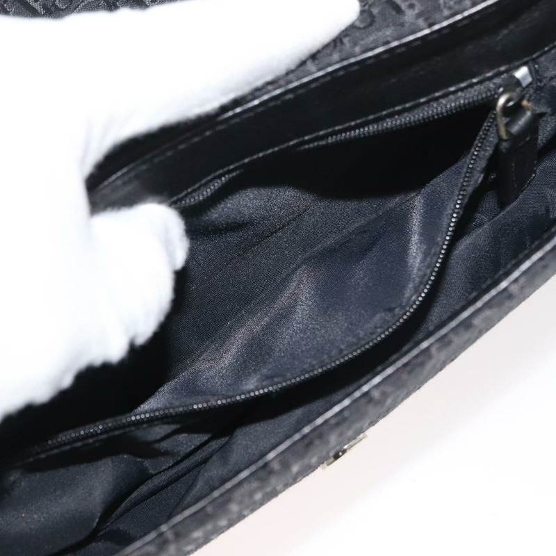 【日本直送】Christian Dior Trotter帆布肩背包 黑色 銀色 正品 176057A-22