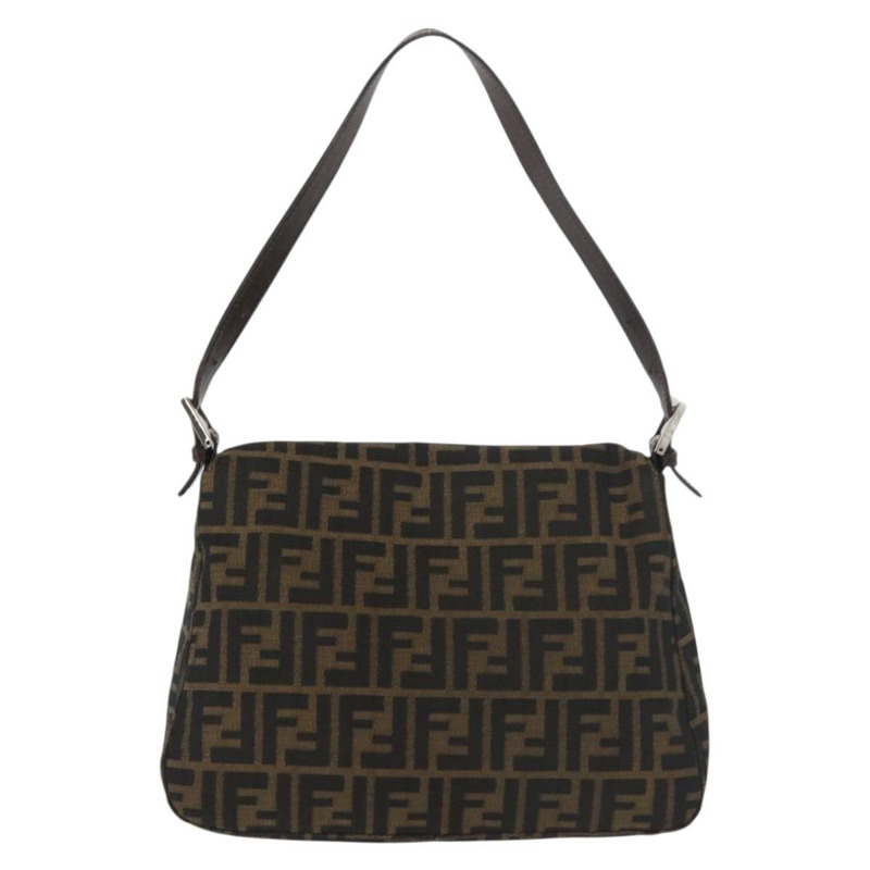 【日本直送】FENDI Zucca帆布Mamma Baguette單肩包 棕色/黑色 正品 176565SAV-1
