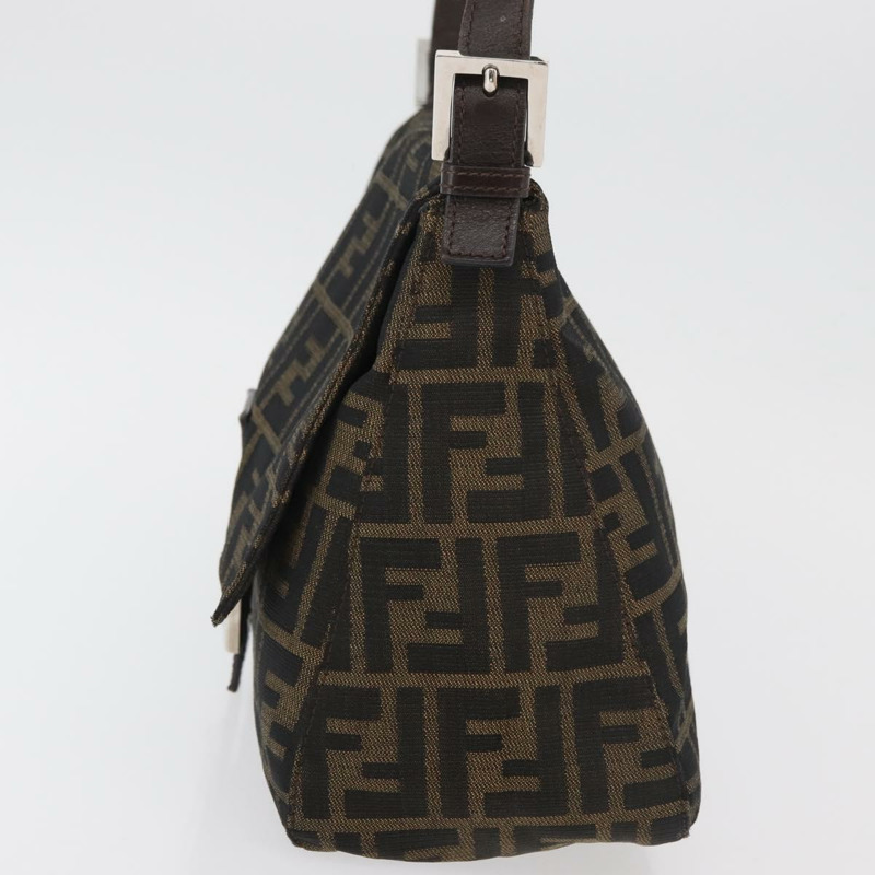 【日本直送】FENDI Zucca帆布Mamma Baguette單肩包 棕色/黑色 正品 176565SAV-2