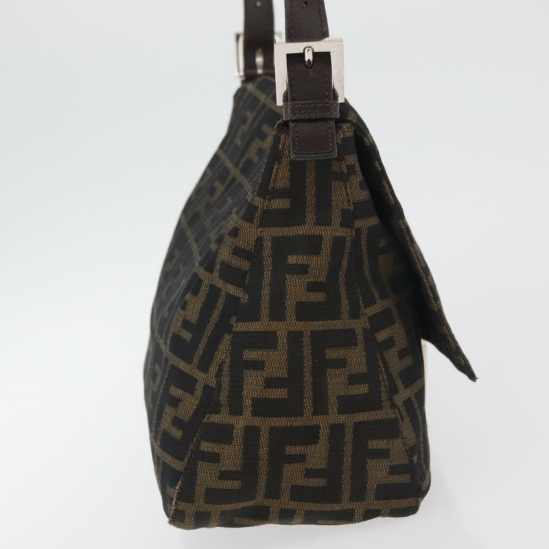 【日本直送】FENDI Zucca帆布Mamma Baguette單肩包 棕色/黑色 正品 176565SAV-3