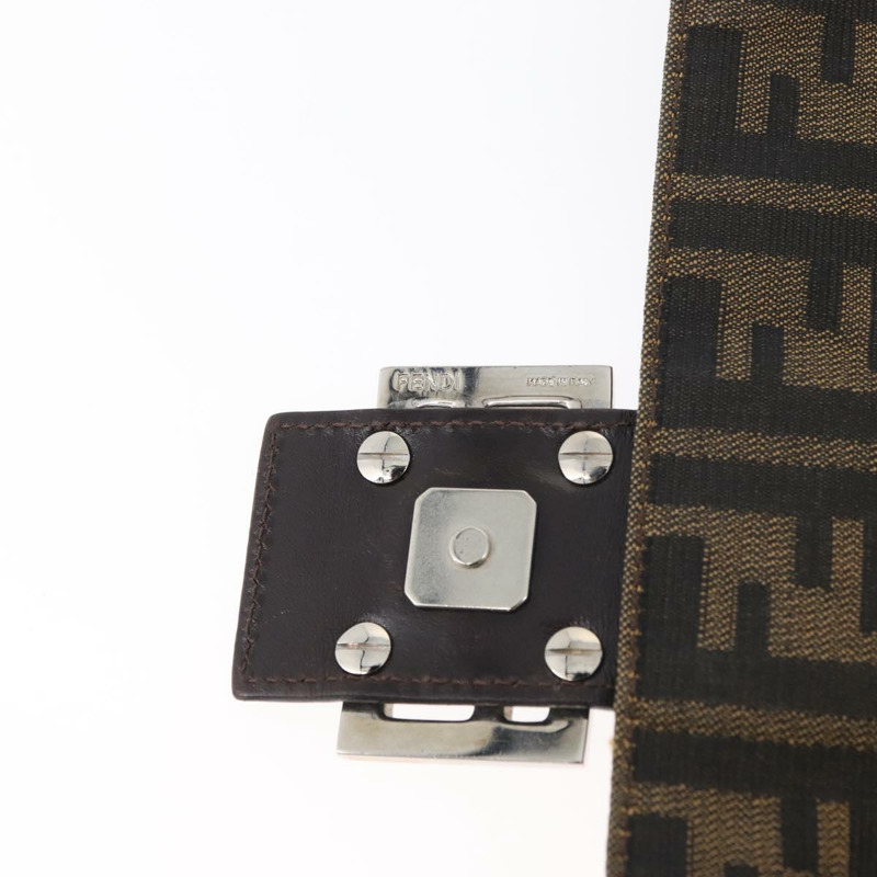 【日本直送】FENDI Zucca帆布Mamma Baguette單肩包 棕色/黑色 正品 176565SAV-8