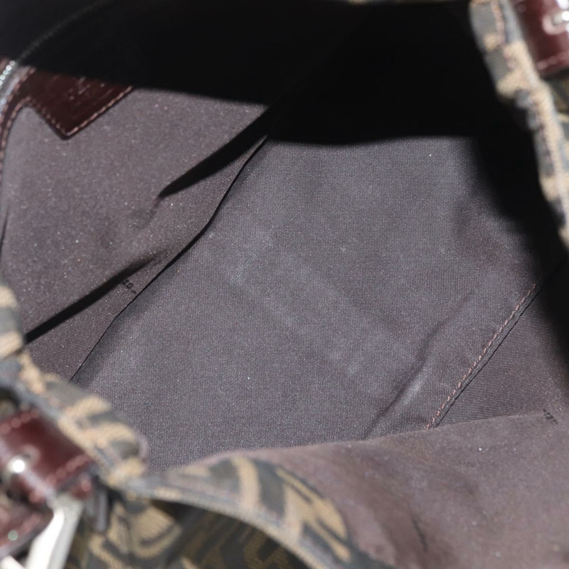 【日本直送】FENDI Zucca帆布Mamma Baguette單肩包 棕色/黑色 正品 176565SAV-9