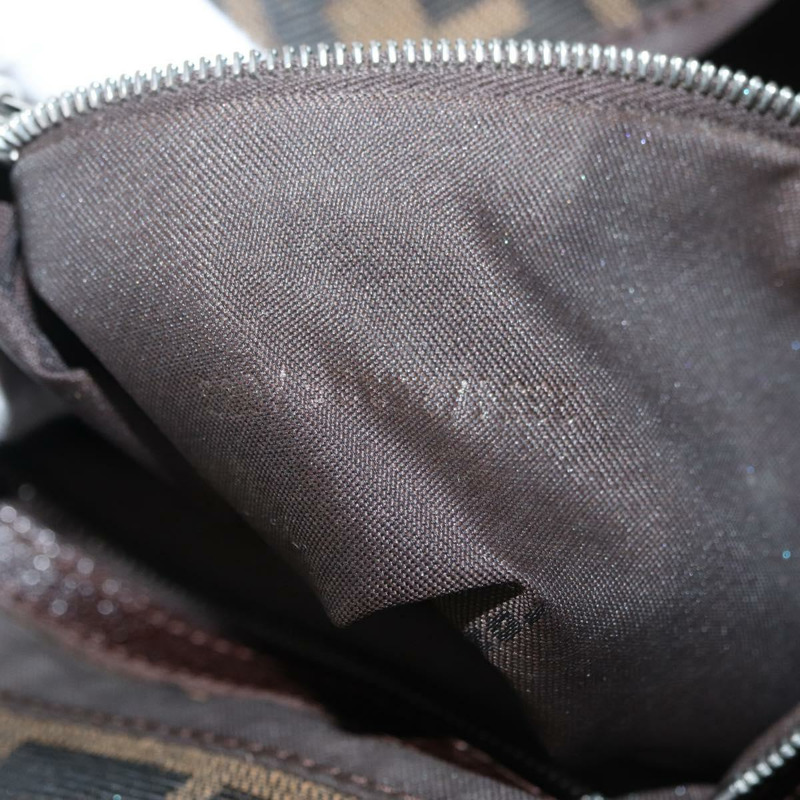 【日本直送】FENDI Zucca帆布Mamma Baguette單肩包 棕色/黑色 正品 176565SAV-10