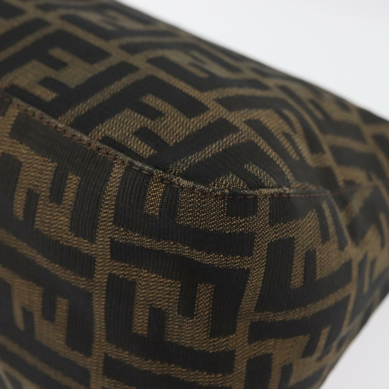 【日本直送】FENDI Zucca帆布Mamma Baguette單肩包 棕色/黑色 正品 176565SAV-17