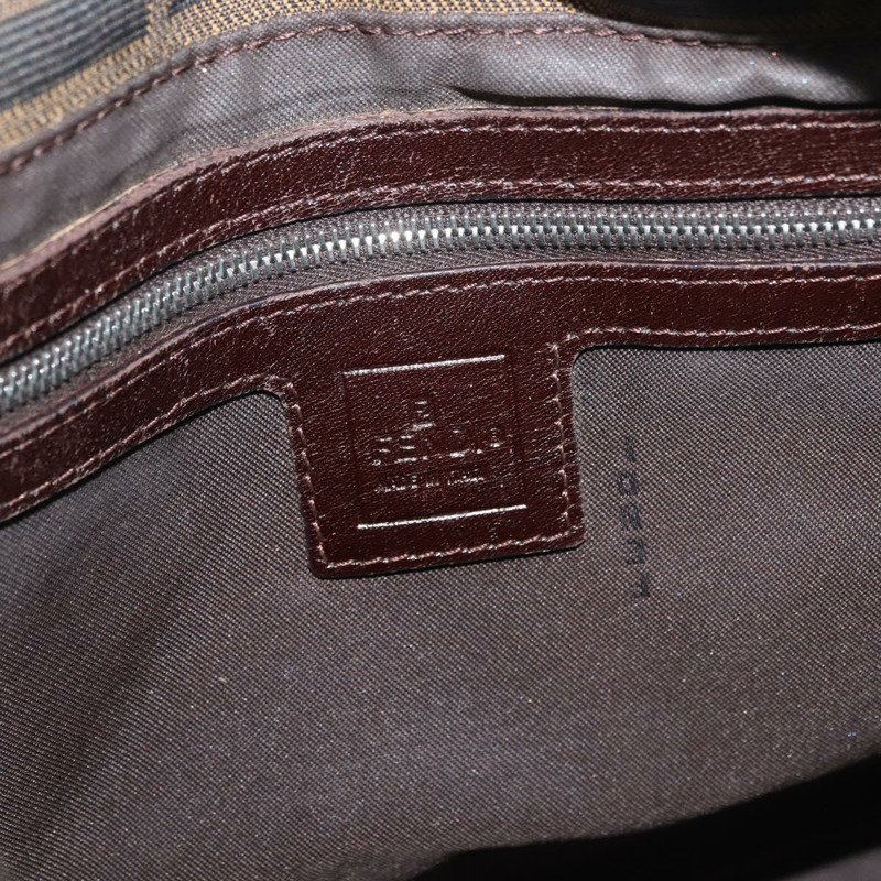 【日本直送】FENDI Zucca帆布Mamma Baguette單肩包 棕色/黑色 正品 176565SAV-20