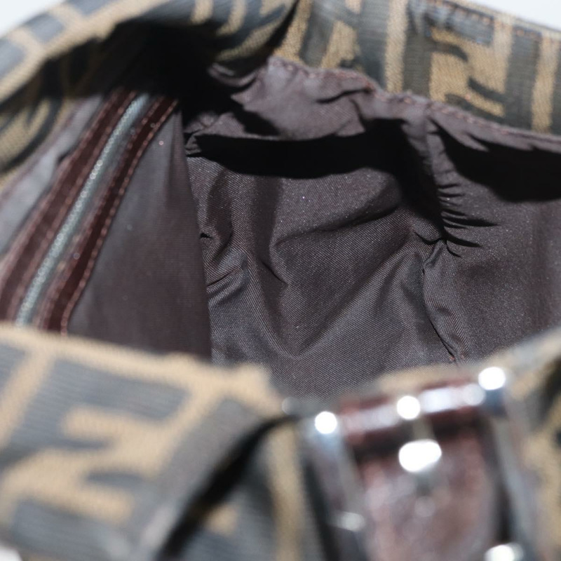 【日本直送】FENDI Zucca帆布Mamma Baguette單肩包 棕色/黑色 正品 176565SAV-21