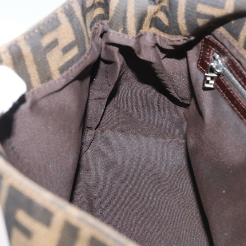 【日本直送】FENDI Zucca帆布Mamma Baguette單肩包 棕色/黑色 正品 176565SAV-22