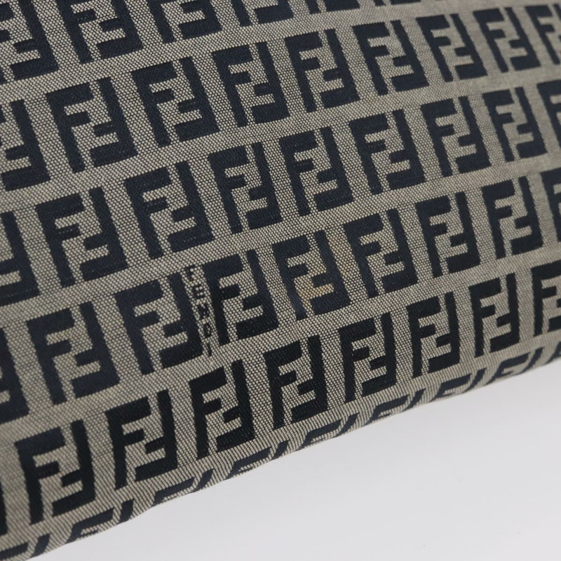 【日本直送】FENDI Zucchino 帆布 Mamma Baguette 單肩包 海軍藍 銀色 正品 176566V-6