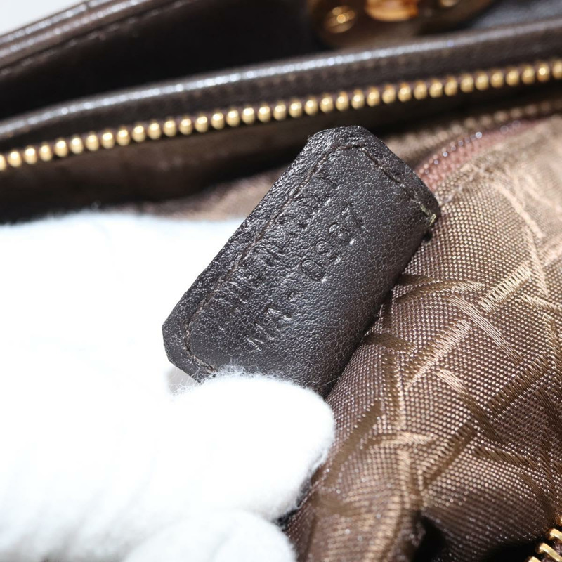 【日本直送】Christian Dior Canage 手提包，羊皮材質，棕色，金色，正品，貨號 176393SAV-11