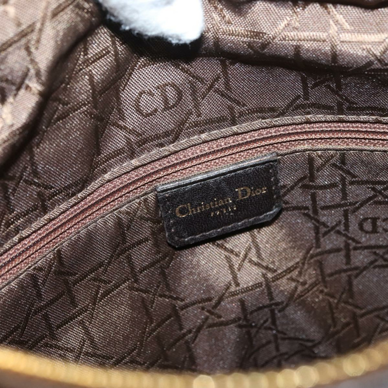 【日本直送】Christian Dior Canage 手提包，羊皮材質，棕色，金色，正品，貨號 176393SAV-18