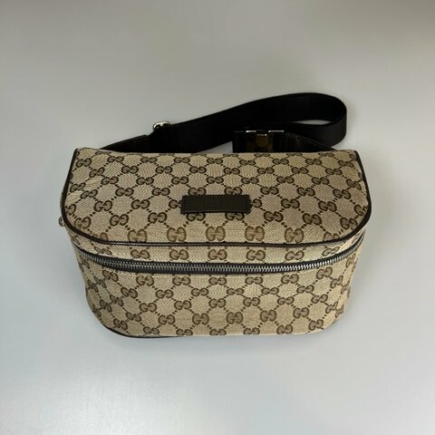 GUCCI 630915  帆布老花腰包