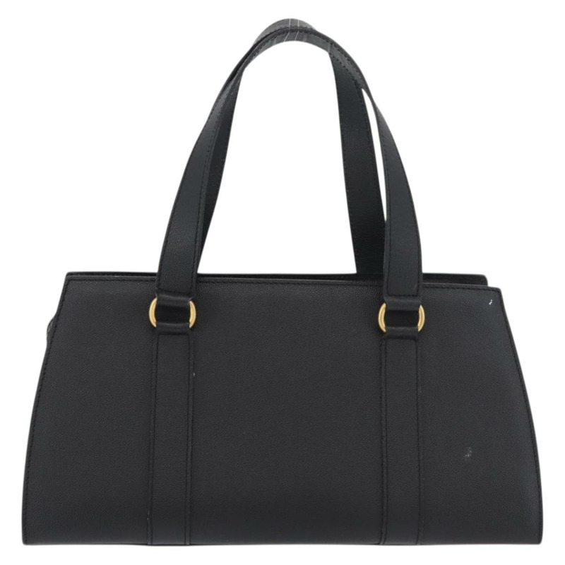 【日本直送】CELINE Triomphe 手提包，黑色金色皮革，正品 mr2394A-1