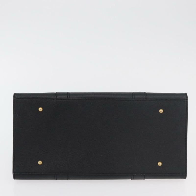 【日本直送】CELINE Triomphe 手提包，黑色金色皮革，正品 mr2394A-4