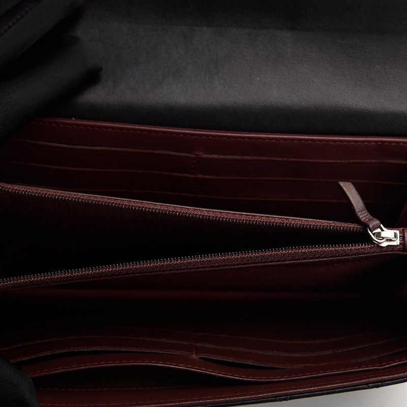 二手Chanel CF長夾/黑銀羊-25